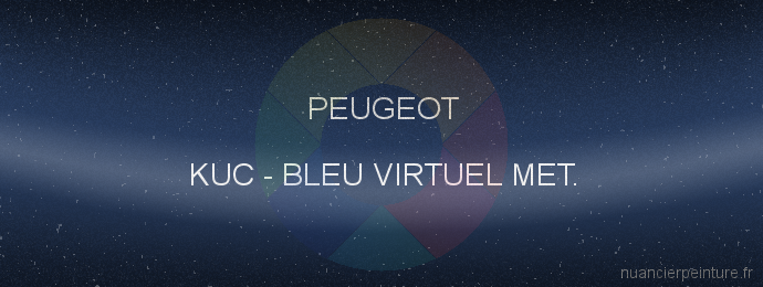 Peinture Peugeot KUC Bleu Virtuel Met.