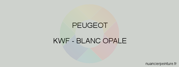 Peinture Peugeot KWF Blanc Opale