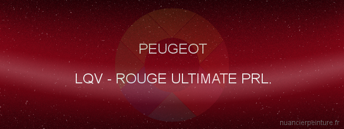 Peinture Peugeot LQV Rouge Ultimate Prl.