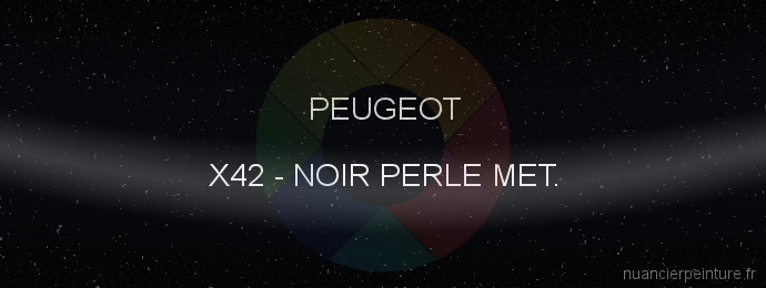 Peinture Peugeot X42 Noir Perle Met.