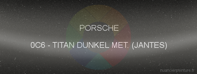 Peinture Porsche 0C6 Titan Dunkel Met. (jantes)