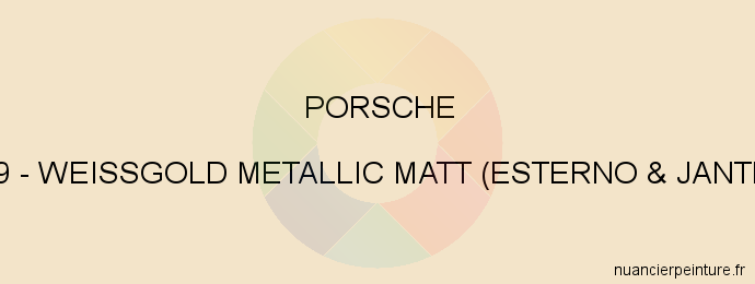Peinture Porsche 0H9 Weissgold Metallic Matt (esterno & Jantes)