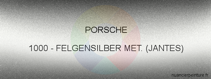 Peinture Porsche 1000 Felgensilber Met. (jantes)