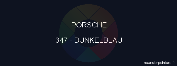 Peinture Porsche 347 Dunkelblau