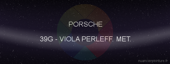 Peinture Porsche 39G Viola Perleff. Met.