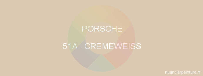Peinture Porsche 51A Cremeweiss