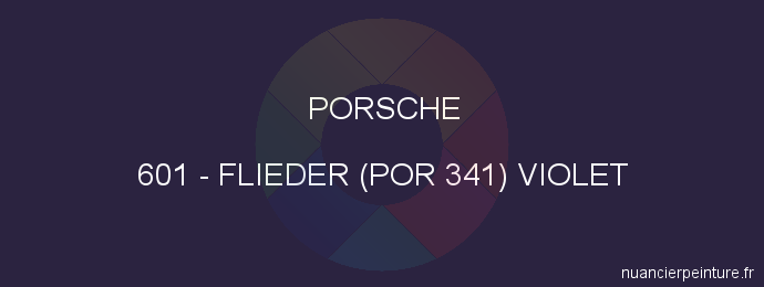 Peinture Porsche 601 Flieder (por 341) Violet