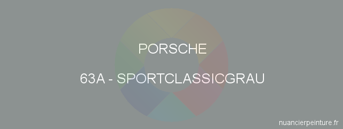 Peinture Porsche 63A Sportclassicgrau