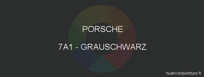 Peinture Porsche 7A1 Grauschwarz