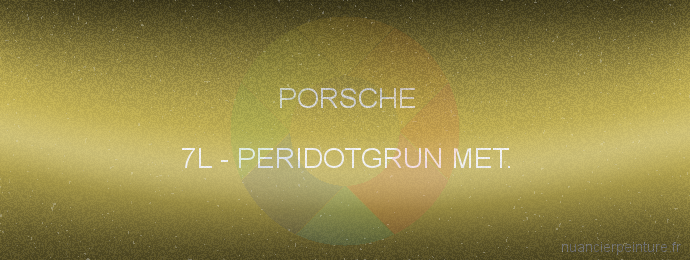 Peinture Porsche 7L Peridotgrun Met.