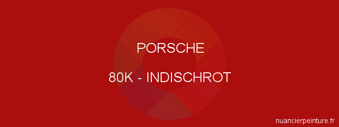 Peinture Porsche 80K Indischrot