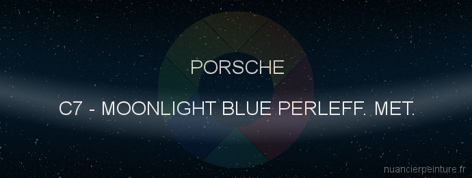 Peinture Porsche C7 Moonlight Blue Perleff. Met.