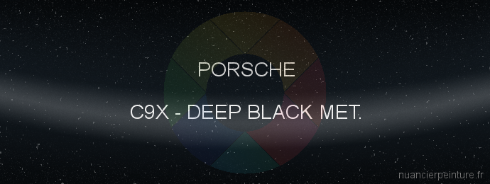 Peinture Porsche C9X Deep Black Met.