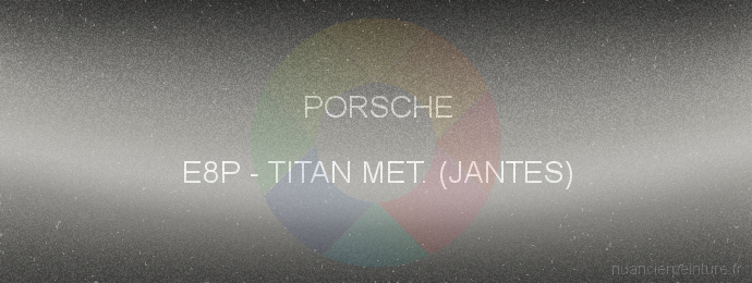 Peinture Porsche E8P Titan Met. (jantes)