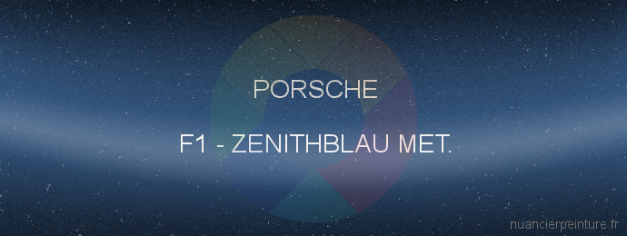 Peinture Porsche F1 Zenithblau Met.