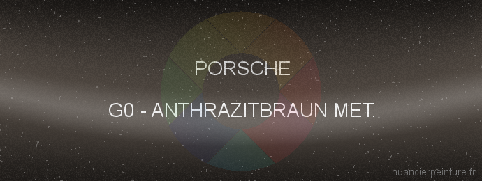 Peinture Porsche G0 Anthrazitbraun Met.