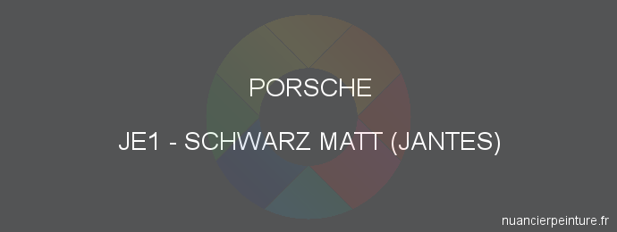 Peinture Porsche JE1 Schwarz Matt (jantes)