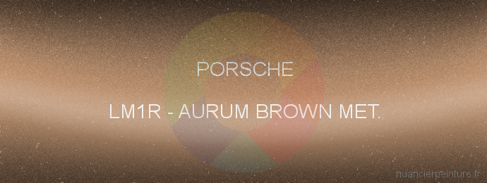 Peinture Porsche LM1R Aurum Brown Met.