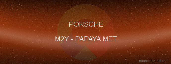 Peinture Porsche M2Y Papaya Met.