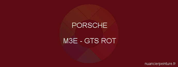 Peinture Porsche M3E Gts Rot