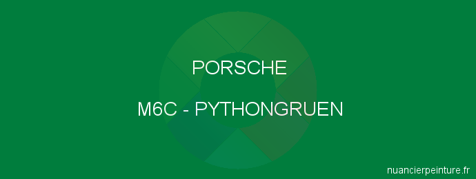 Peinture Porsche M6C Pythongruen