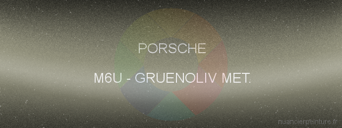 Peinture Porsche M6U Gruenoliv Met.
