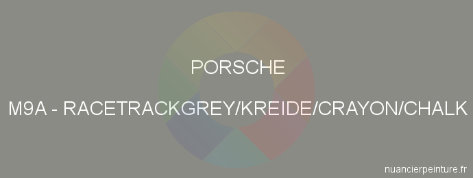 Peinture Porsche M9A Racetrackgrey/kreide/crayon/chalk