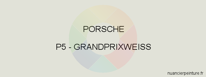 Peinture Porsche P5 Grandprixweiss