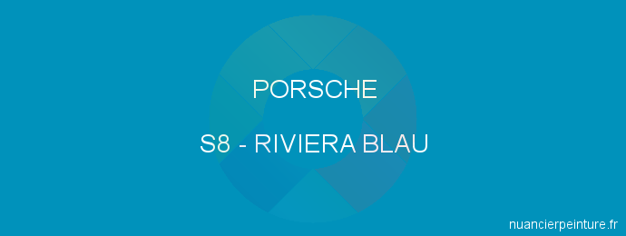 Peinture Porsche S8 Riviera Blau