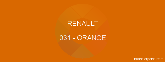 Peinture Renault 031 Orange