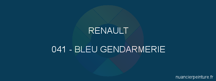 Peinture Renault 041 Bleu Gendarmerie