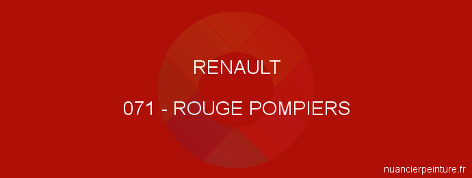 Peinture Renault 071 Rouge Pompiers
