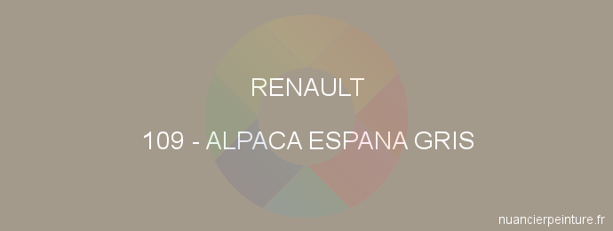 Peinture Renault 109 Alpaca Espana Gris