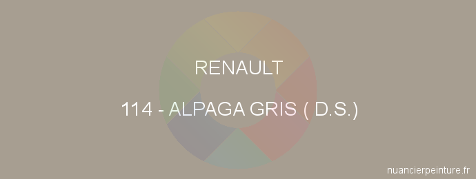 Peinture Renault 114 Alpaga Gris ( D.s.)