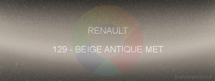 Peinture Renault 129 Beige Antique Met.
