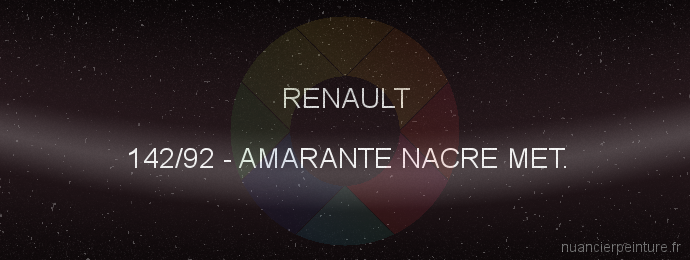 Peinture Renault 142/92 Amarante Nacre Met.