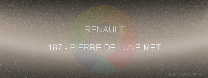 Peinture Renault 187 Pierre De Lune Met.