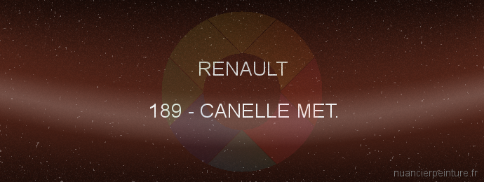 Peinture Renault 189 Canelle Met.