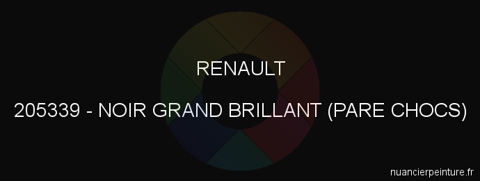 Peinture Renault 205339 Noir Grand Brillant (pare Chocs)