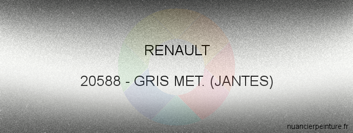 Peinture Renault 20588 Gris Met. (jantes)