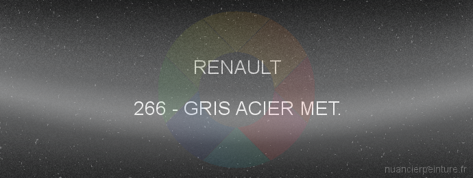 Peinture Renault 266 Gris Acier Met.