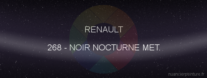 Peinture Renault 268 Noir Nocturne Met.