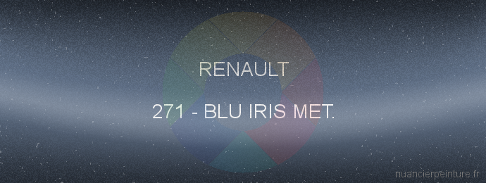 Peinture Renault 271 Blu Iris Met.
