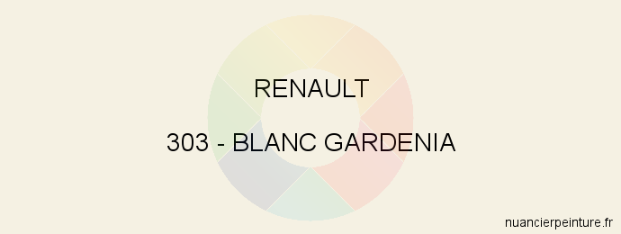 Peinture Renault 303 Blanc Gardenia
