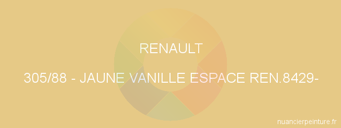 Peinture Renault 305/88 Jaune Vanille Espace Ren.8429-
