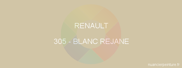 Peinture Renault 305 Blanc Rejane