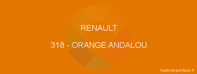 Peinture Renault 318 Orange Andalou