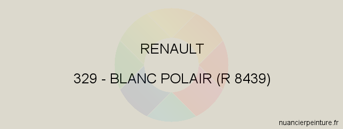 Peinture Renault 329 Blanc Polair (r 8439)