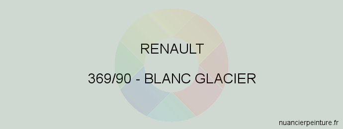 Peinture Renault 369/90 Blanc Glacier