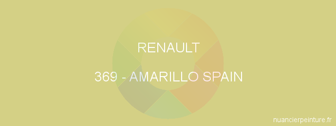 Peinture Renault 369 Amarillo Spain